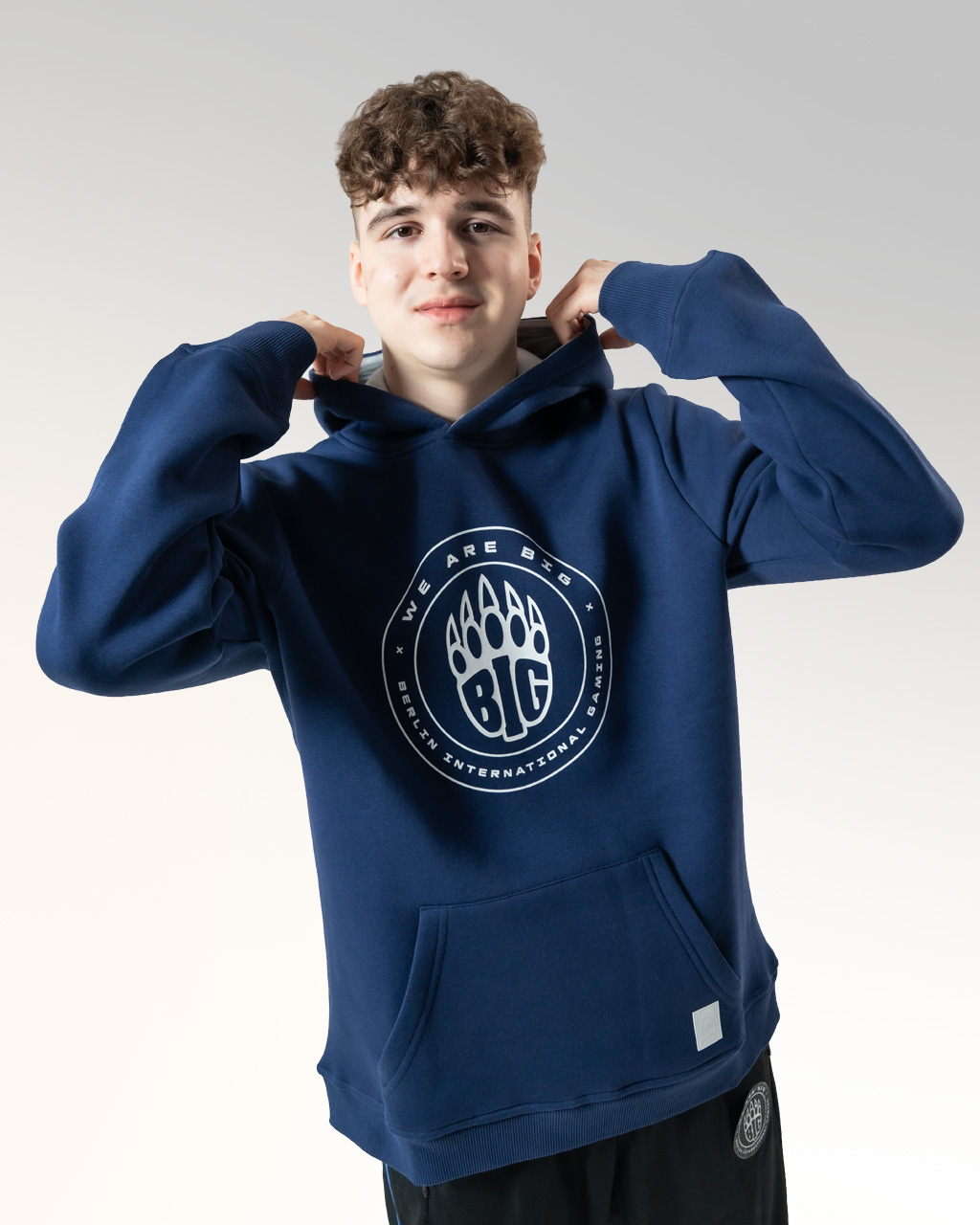 BIG PATCH HOODIE - BLUE